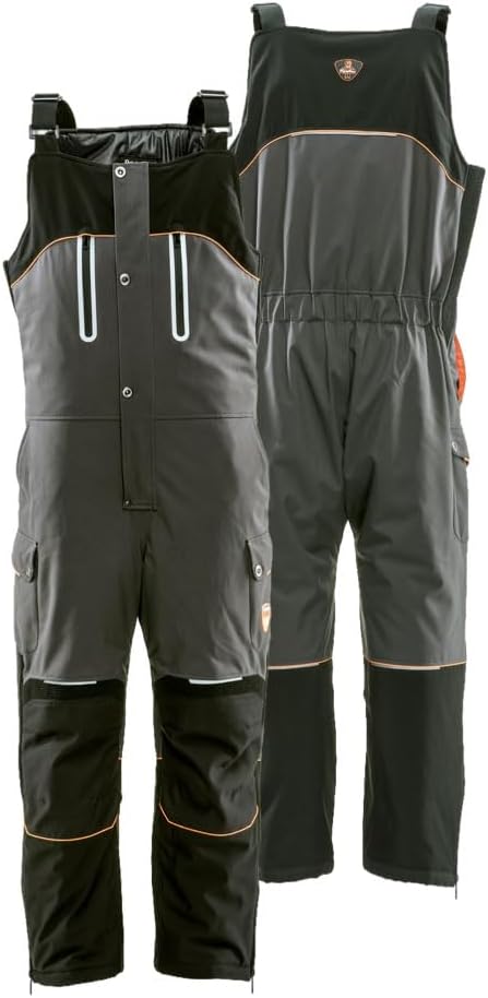RefrigiWear Insulated Bib Overalls for Men, Wind-Resistant, Rated to -40F