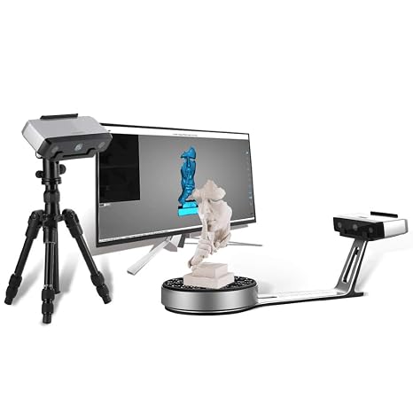 Shining3D [ EinScan-SP V2 ] White Light Desktop 3D Scanner with Tripod and Scanning Software, 0.05mm Accuracy, 1s Single Scan Speed, 1200mm Cubic Max Scan Volume, Fixed/Auto Scan Mode