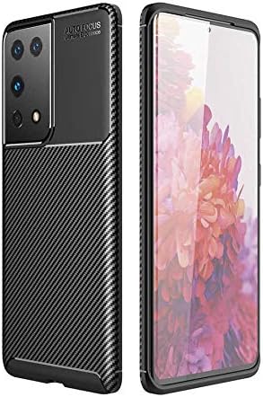 Spia Samsung Galaxy S21 Ultra Case Black Carbon Silicone Original Flexible Thin Improved Durable Anti-Shock Protector New Generation Design (Samsung Galaxy S21 Ultra, Black)