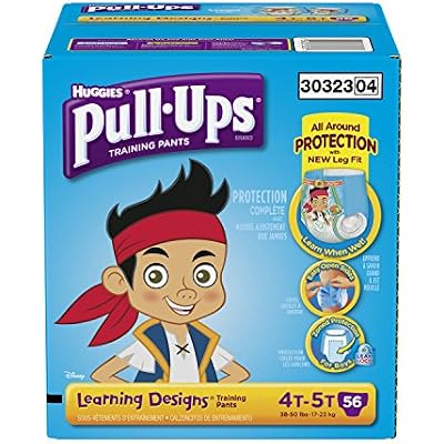 Pull-Ups Training Pants with Learning Designs for Boys, 4T-5T, 56 Count Packaging May Vary