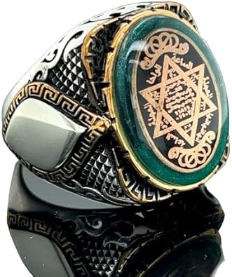 Silver Seal Of Solomon Ring, Star Of David Ring, Sterling Silver Signet Ring, 925k Silver