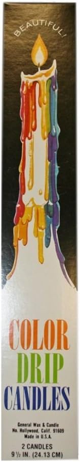 NEW Mutli-Color Drip Candles (2 per pack) (Taper Candles)