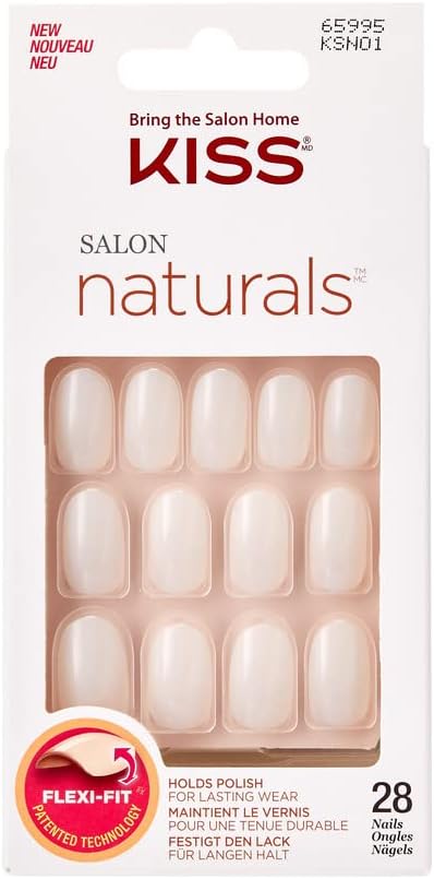 Kiss Salon Naturals Insert Nail with Adhesive