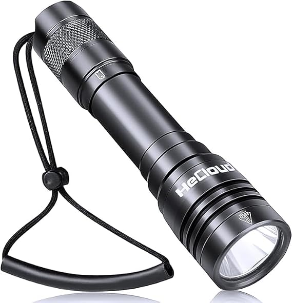 3000LM IPX8 Waterproof Diving Flashlight 4 Modes Scuba Dive Light | SST25 LED Beads, 328Ft Submersible Depth, Shockproof Aluminum Alloy, 15.17Oz Compact, Lanyard Included, Ideal Outdoor Gift