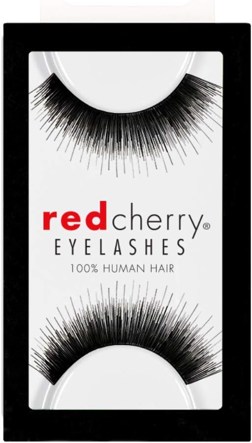 Red Cherry #76 False Eyelashes, Black (Pack of 6)