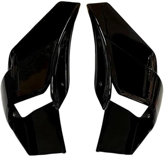 Motorcycle Retrofit Aerodynamic Side Fixed Wing Winglet Spoiler Front Fairing Wing ,Compatible For Yamaha YZFR7 YZF R7 2021-2023(Bright Black)