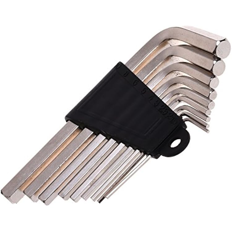 Cosmos L Shape Hexagon Hex Key Wrench Set Screwdriver Tool Kit, 9 Sizes