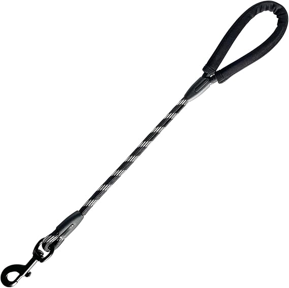 Short Train Dog Leash 2 Ft,Soft Padded Handle