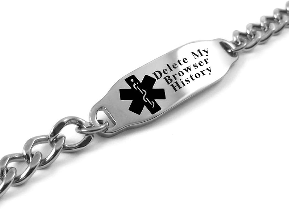 Please Delete My Browser History Medical Alert Bracelet, LOL Gift, Geeky Gadget