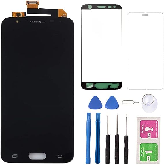 Compatible for Samsung Galaxy J7 Prime G610 G6100 On7 2016 5.5" LCD Screen Replacement Screen Touch LCD Display Digitizer Assembly (Repair Tape Tool Kit with Tempered Glass) (Black)