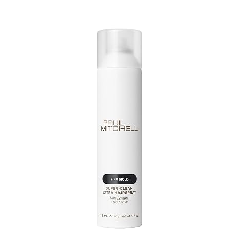 Paul Mitchell Super Clean Extra Hairspray, Long-Lasting, Firm Hold + Dry Finish, For All Hair Types