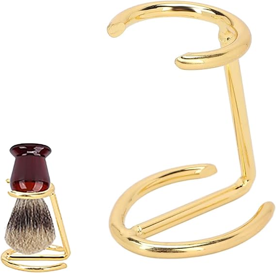 Shaving Brush Holder, Shaving Stand Shaving Razor and Brush Stand Christmas Men's Gift for Safety Razor Stand Place manual shaving foam brush Stainless Steel (Without Brush)