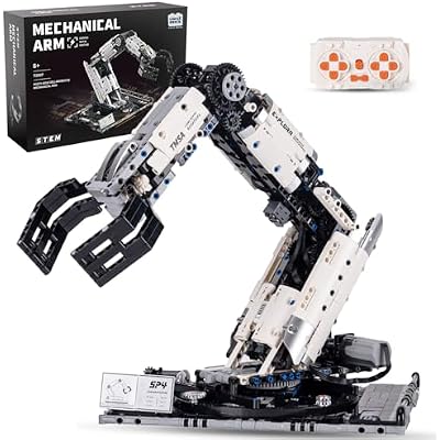 UNCLE BRICK Mechanical Technical Arm Building Blocks Set,Toy Set with Remote Control and 8-Way Control,STEM Educational Toys,Set for Boys and Girls 8-14,Technic Robotic Arm Set for Adult1029Pcs