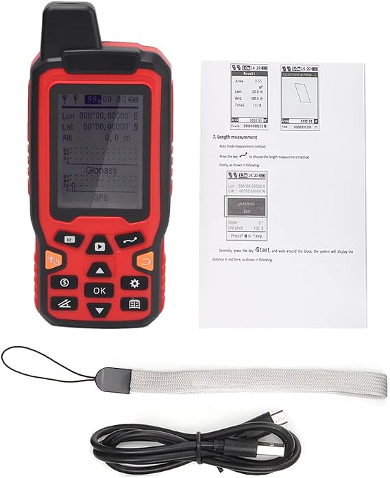 GPS Area Meter Handheld Land Measurement Tool 2.4in LCD Real Time Display for Surveying Farm Lawn Garden