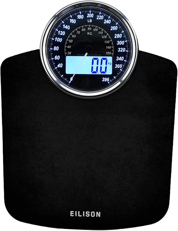 EILISON 2-in-1 Digital & Analog Bathroom Scale, 400 lbs, Large Display