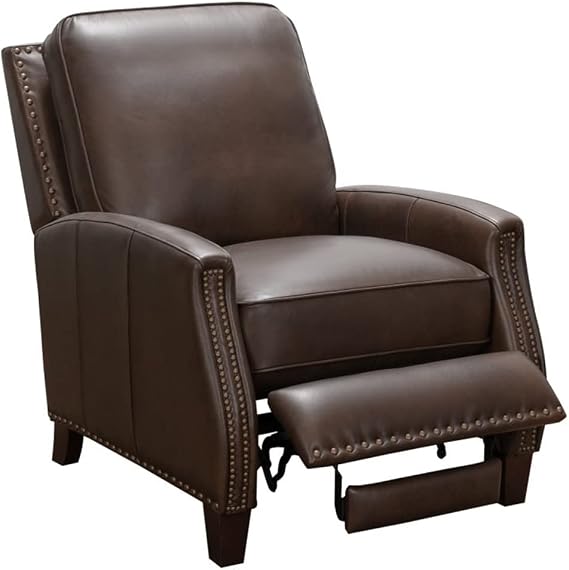 BarcaLounger Melrose Transitional Recliner Lounge Chair with footrest Extension 7-3155 in Ashford Walnut All Leather 5625-87 - Curbside Delivery
