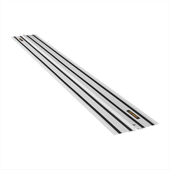 POWERTEC 71692 55 Track Saw Guide Rail for DeWalt | Extruded Aluminum | Replacement for DeWalt Track Rail Woodworking Tool, Clamping Options