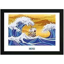 ABYSTYLE GB eye One Piece Anime Thousand Sunny Framed Poster Print 12" x 16" Manga Wall Art Prints for Bedroom Office Room Decor Gift