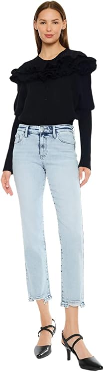 SALT TREE Kancan - Mid Rise Crop Straight Jean - Essential, KC20063M