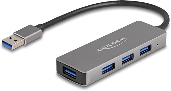 Delock 4 Port USB 3.2 Gen 1 Hub with USB Type-A Connector - Type-A Female Side