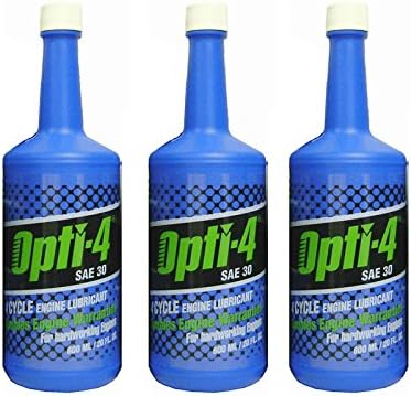 Opti-4 43024 SAE 30 20 FL. OZ (600 ML) 4-Cycle Engine Lubricant Bottle, 3-Pack