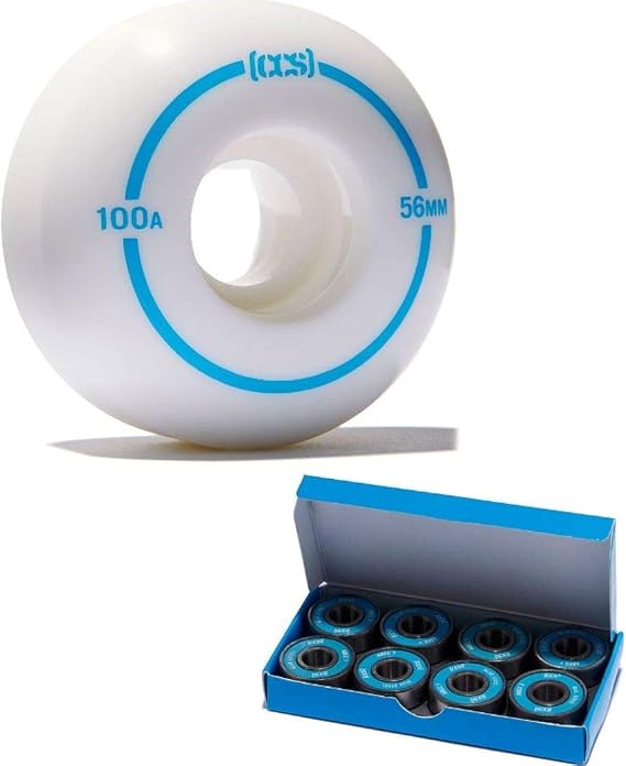 CCS Skateboard Wheels - Multiple Colors (White, 56mm) ABEC 7 Bearings