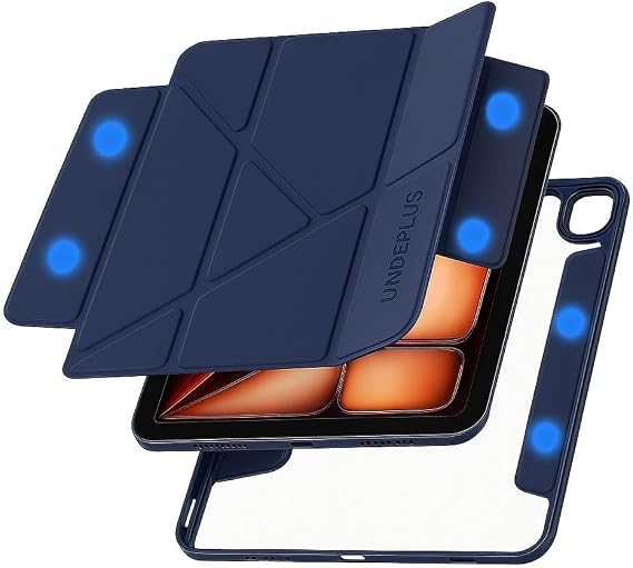 UnDePlus iPad Air 11inç M4/M3/M2 Air 4/5.Nesil 10.9 ile uyumlu Kılıf Çift Magnetik Kapak Arka Sert Multi SkinPro Case