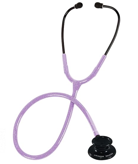 Prestige Medical Clinical LiteTM Stethoscope, Stealth Lilac Sparkles: A Valencia Med Exclusive