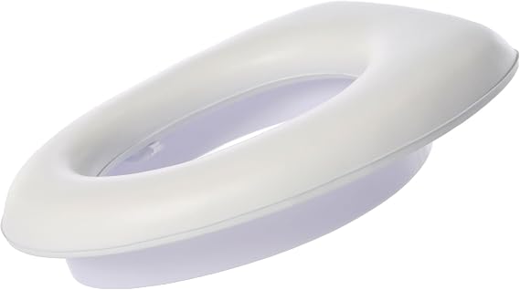 Dreambaby Soft Touch Potty Seat - Comfortable Padded Seat - With High Base Underneath for Secure Positioning - Fit Most Standard Toilets - White - Model L604