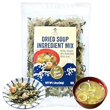 YAMASAN KYOTO UJI Five Dried Ingredients Miso Soup Mix, The Umami of Kombu, Wakame and Nori, Quick and Easy for Soup, Ramen and More, No Additives, Vegan, Low Calories, Made in Japan, 30g(1.0oz)