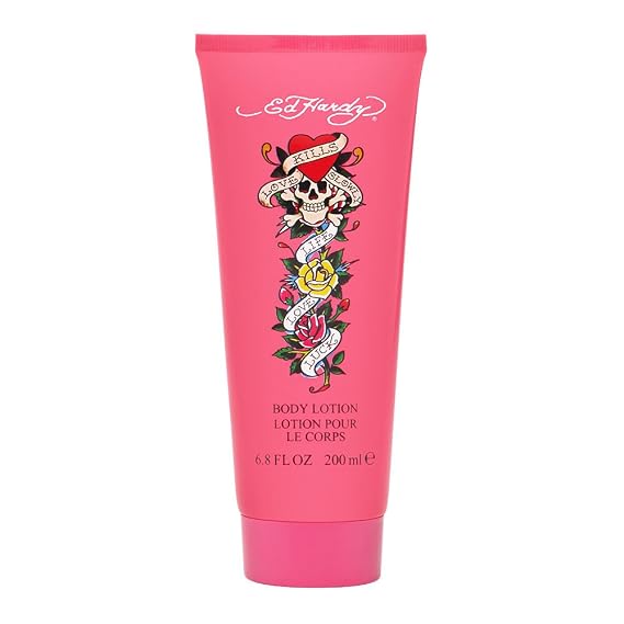 Christian Audigier Ed Hardy Body Lotion for Women, 6.8 oz | Moisturizing body lotion, daily skincare, fragrance layering, luxury body care, beauty gift for women