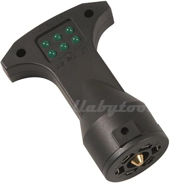 ARC-POWER 7 Way Trailer Socket Circuit Light Tester Flat Round Blade Brake Turn Signal