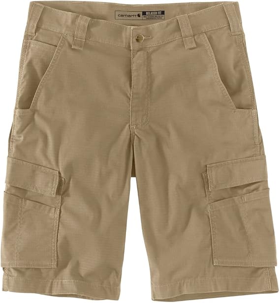 Carhartt Men's Force Relaxed Fit Ripstop Cargo Work Shorts Dark Khaki 32 Regular