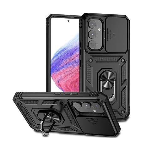 Coverzone Compatible with Samsung Galaxy A54 PhoenixShield Sliding System Camera Protected Cover Full Protection Magnetic Vega Cover Black