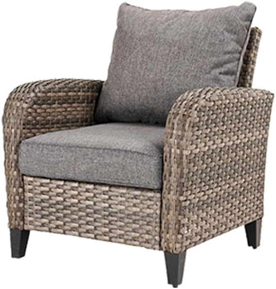 Grand patio Outdoor Loveseat Chair, Wicker Sectional Patio Sofa with Comfy Cushions for Yard Garden, Poolside