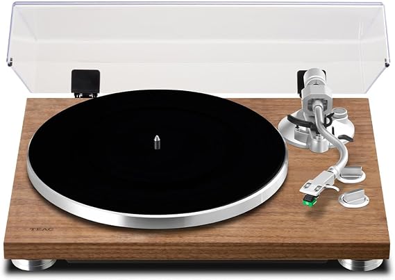 TEAC TN-400BT Manual Belt-Drive Bluetooth Turntable, Walnut