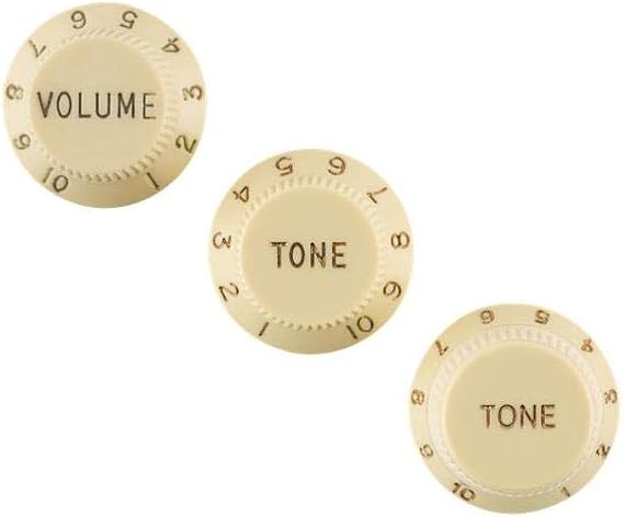 Fender Stratocaster Knob Acessory Set - Aged White - Left Hand