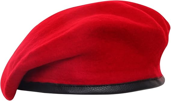 Gvhntk Berets for Army Style Military Berets for Men Women Wool Leather Beret Hats Fashionable Vintage Beret