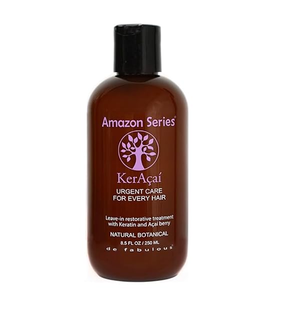 Amazon Series De Fabulous Professional KerAcai Leave In Treatment for Damaged, Frizzy & Dry Hair Antioxidant Complex Repairs Split Ends, Protects Color, For All Hair Types, Pro & Home Use, 250ml