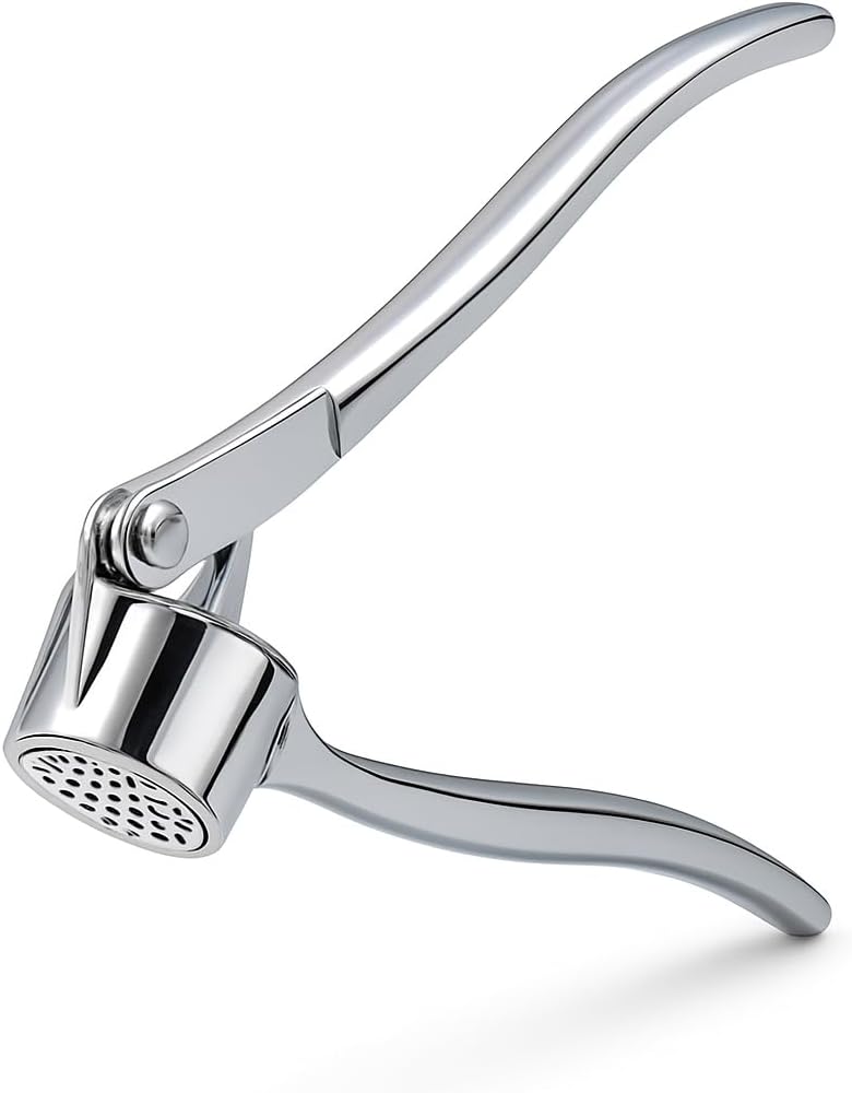 Metal Sarımsak Ezici, Paslanmaz Çelik Ergonomik Saplı Dayanıklı Pratik Sarımsak Presi