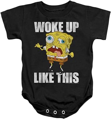 Popfunk Spongebob Woke Up Like This Meme Infant Baby Boys & Girls Onesie Snapsuit
