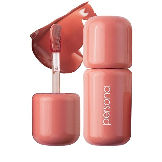 PERSONA Peach Cloudtint Lip Gloss Stain, Hydrating Gloss-to-Tint Hybrid | High shine, long-lasting buildable color with squalane, glycerin and ceramide complex, vegan, cruelty-free, made in USA
