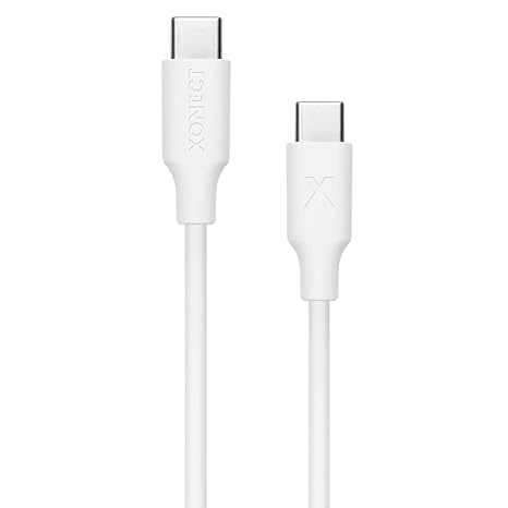Type-C to Type-C ile Uyumlu iPhone ve Samsung ile Uyumlu Hızlı Şarj ve Data Kablosu 40 cm (Beyaz)