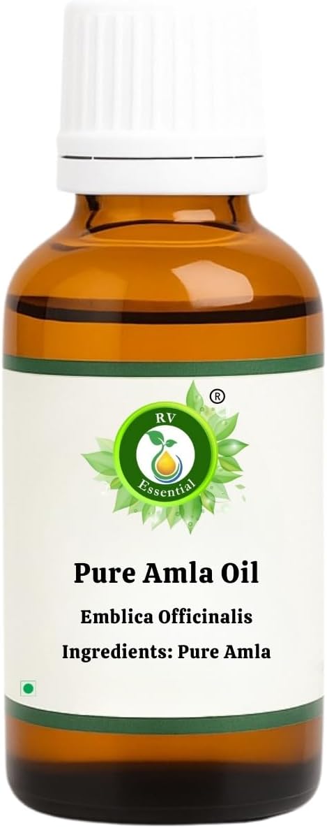 Amla Oil | Emblica Officinalis | for Skin | Hair | Nails | Body | Face | Hydrating | Soap Candle Making | Mixing Essential Oils | 100% Pure Natural | Cold Pressed | 5ml | 0.169oz By R V Essential