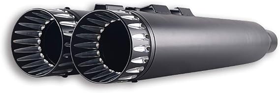 SHARKROAD 4 Black Slip On Mufflers Exhaust Pipe for Harley Touring 2017-2023 Road King, Steet Glide,Road Glide,Electra Glide Baggers,Triple Steps Mufflers, 08BB