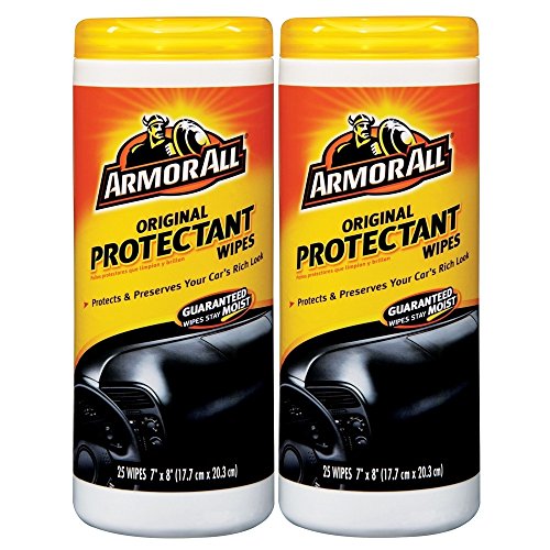 Armor All Car Wipes, Original Protectant, 25 Count, Pack Of 2
