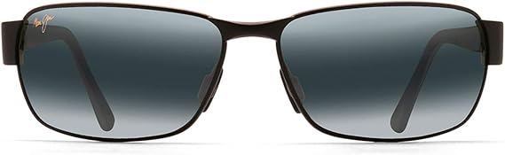 Maui Jim Polarized Men's and Women's Black Coral Rectangular Sunglasses