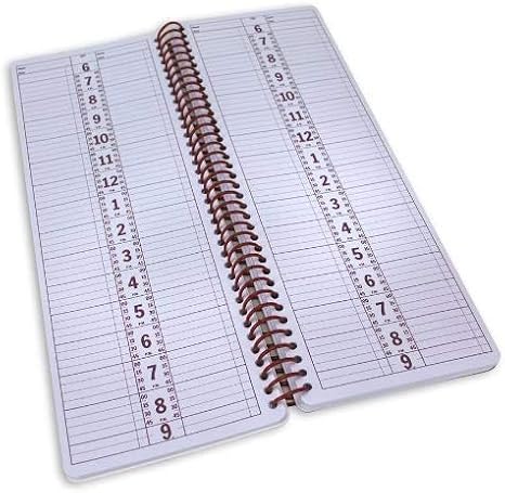 Portage Notebooks Appointment Book Large 5" x 13.5" Undated Planner for Daily Scheduling - 2 Column Professional Daily Planner Undated for Office, Home, or Salon Use