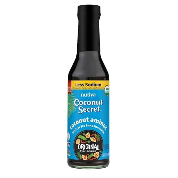 Coconut Secret Coconut Aminos (12 Pack) - 8 fl oz - Low Sodium Soy Sauce Alternative, Low-Glycemic - Organic, Vegan, Non-GMO, Gluten-Free, Kosher - Keto, Paleo - 576 Total Servings