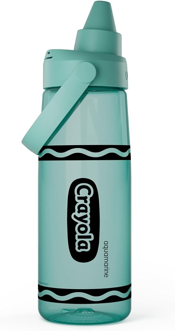 CamelBak Crayola Chug Water Bottle 25oz, Aquamarine | Fast Flow Chug Lid, Slim Portable Design, Durable Tritan Renew Bottle, Dishwasher Safe Design, Crayola Color Collection